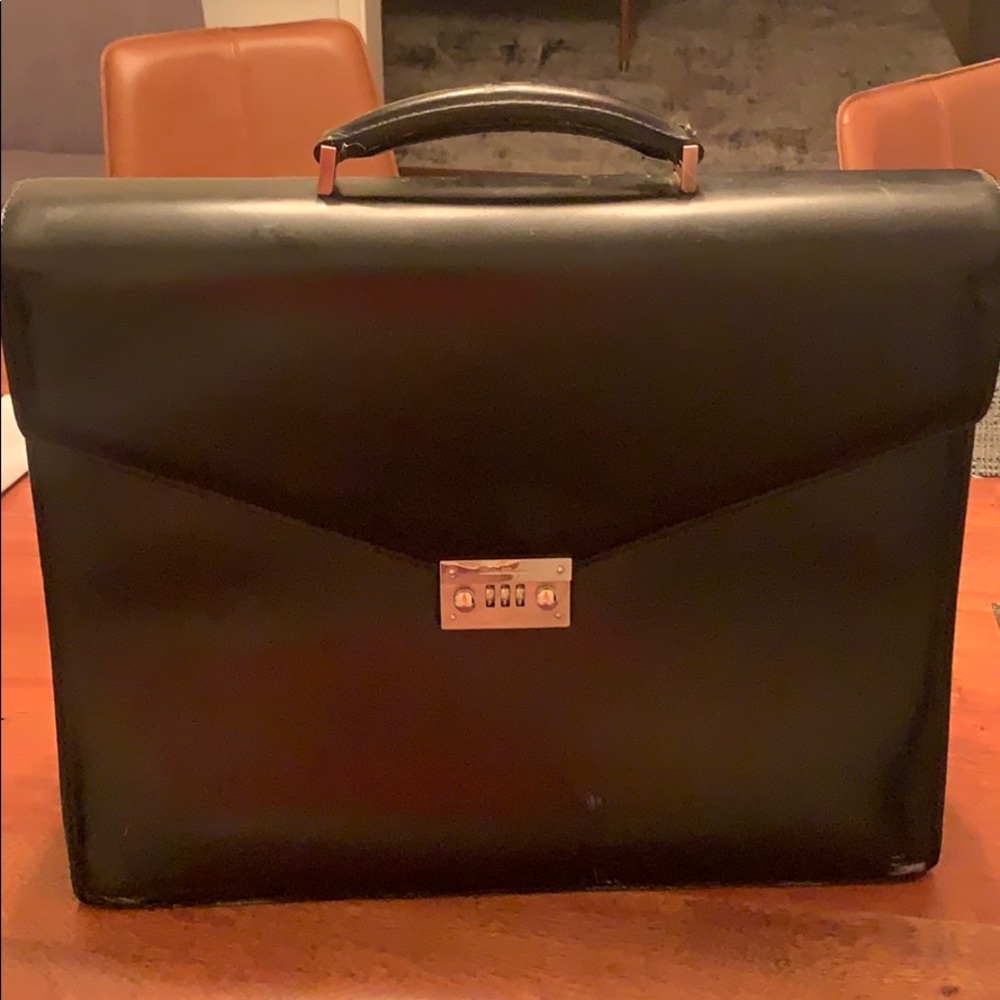 Salvador Ferragamo Black Briefcase
